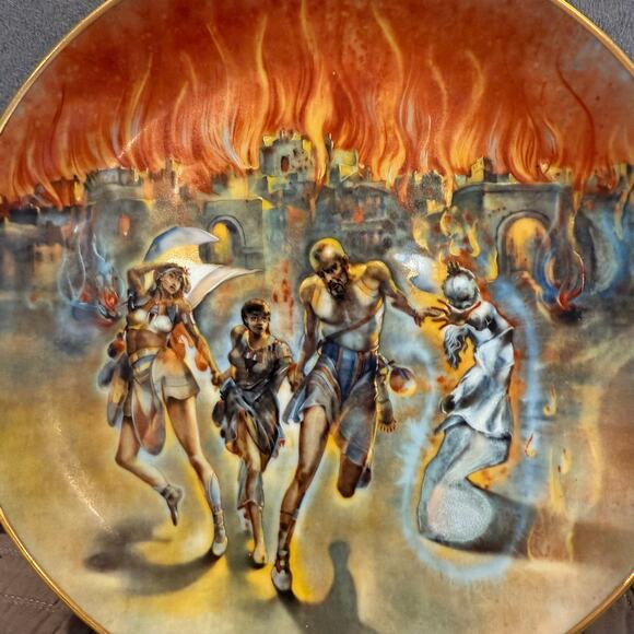 Sodom and Gomorrah Yiannis Koutsis Decorative Plate Creation Series 1978 - Picture 2 of 11
